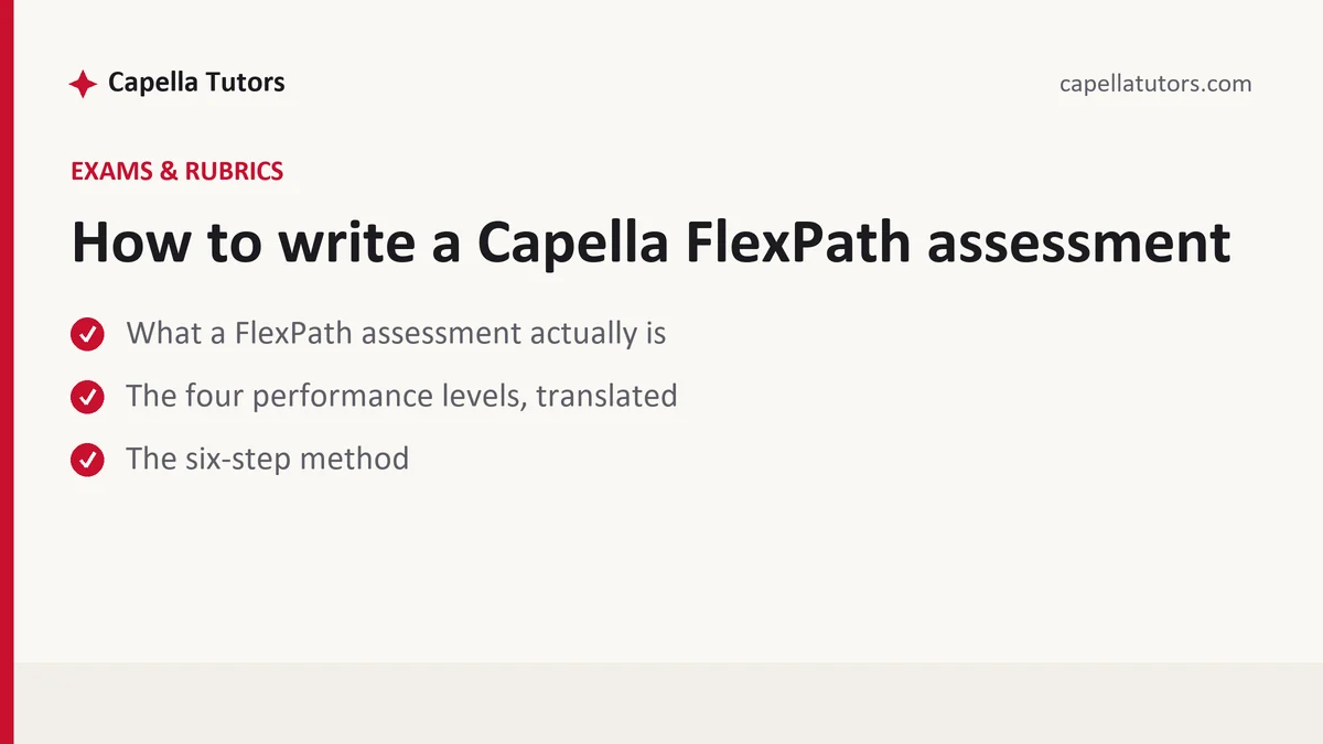 How to write a Capella FlexPath assessment — a Capella FlexPath student guide, from Capella Tutors